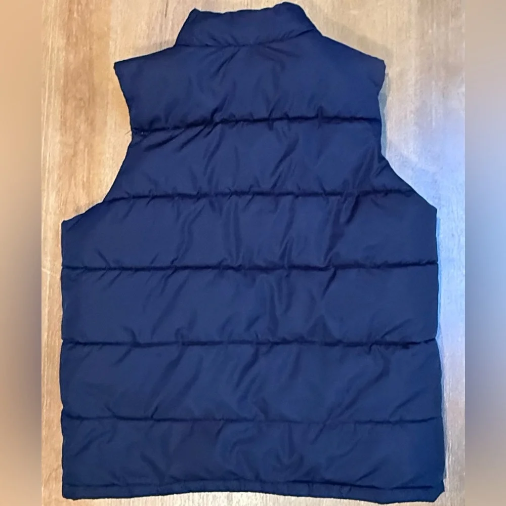 GAP Kids Puffer Vest Cold Control Water Resistant Full Zip Navy Pockets Sz S 6-7